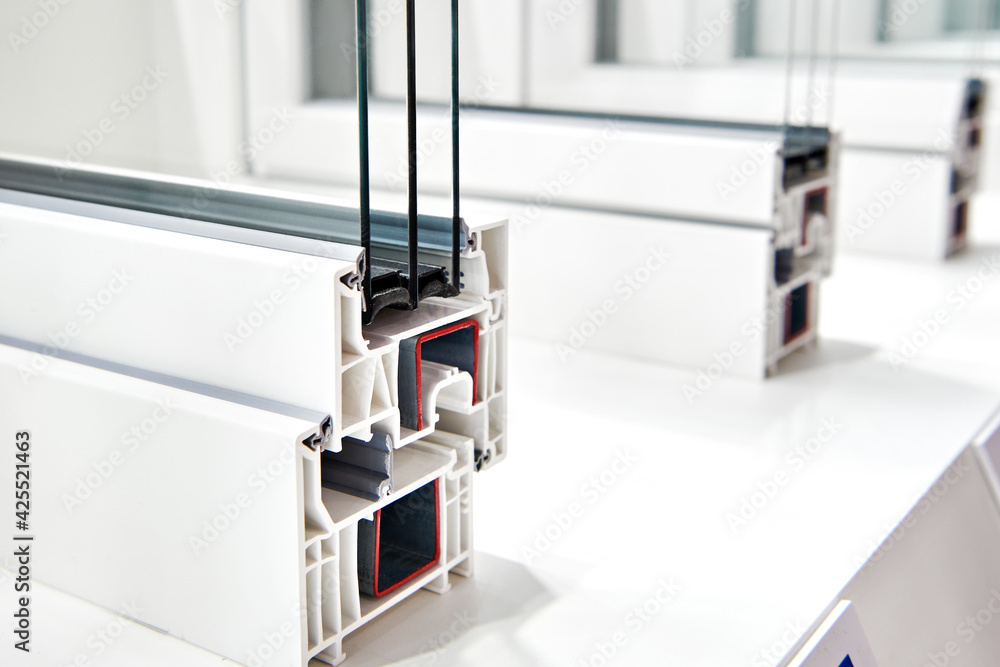 Sectional frame of plastic insulating glass unit Sectional frame of plastic insulating glass unit