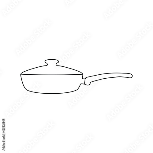 pan icon vector sign kitchen equipment