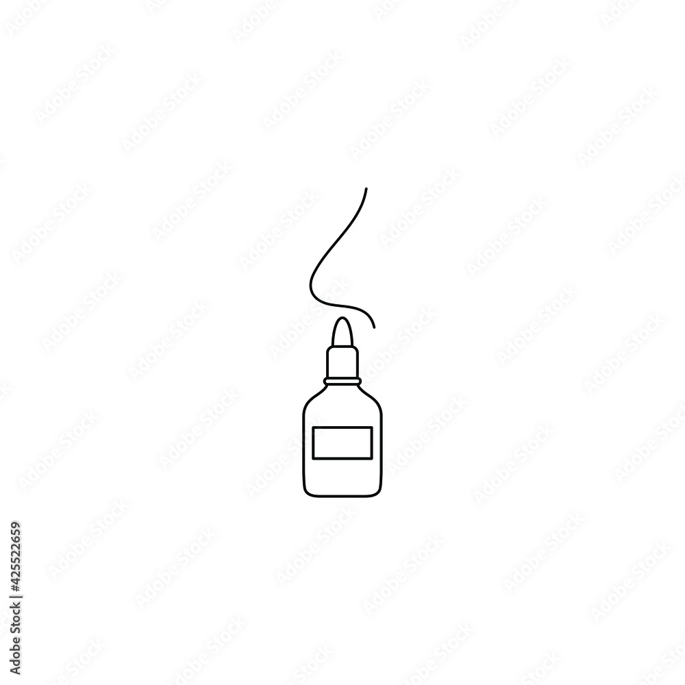 Obraz premium nose spray icon. nose drop bottle