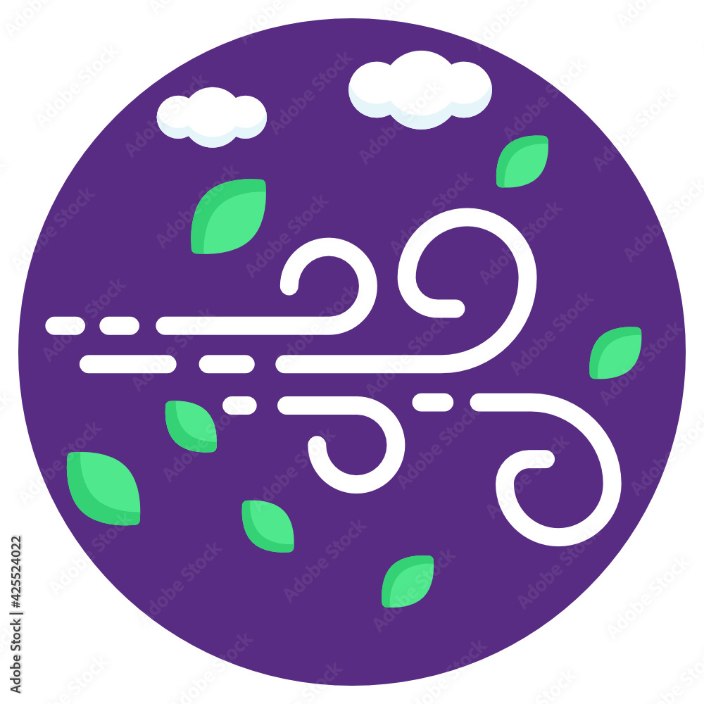 A trendy vector design of windy weather
A trendy vector design of windy weather