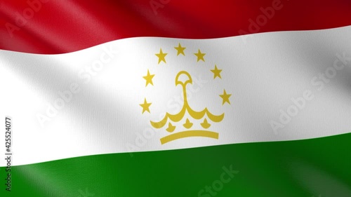 Flag of The Tajikistan. Flag's footages are rendered in real 3D software. Perfect for TV, Movies, social, HUD, presentations, webs etc.