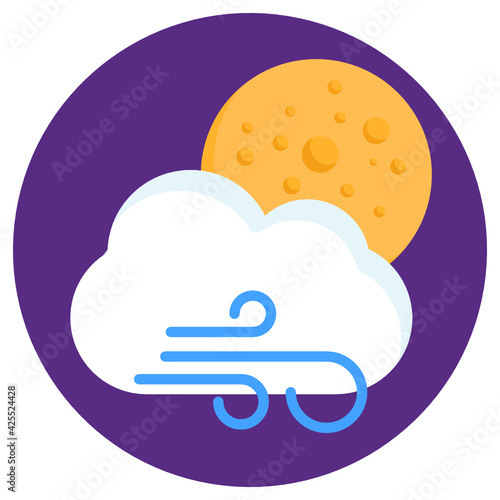 
A trendy vector design of windy day 

