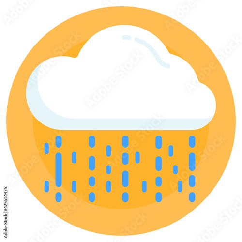 
A round background design icon of rainfall 

