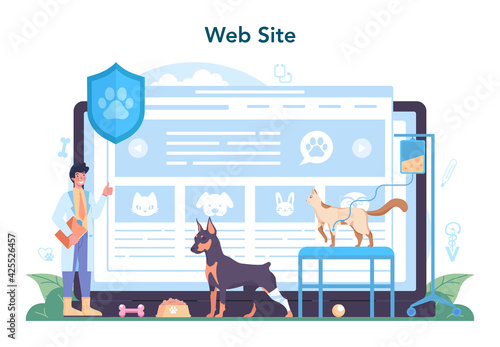 Pet veterinarian online service or platform. Veterinary doctor
