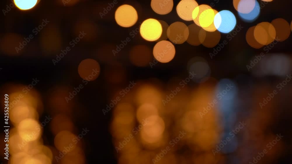 4K video of bright city lights bokeh reflecting on the flowing river
4K video of bright city lights bokeh reflecting on the flowing river