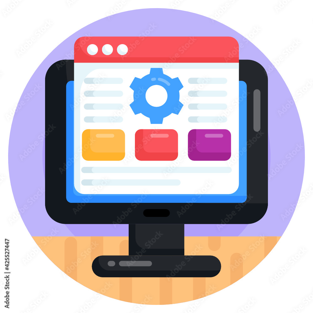 Icon of web settings in modern flat design
Icon of web settings in modern flat design