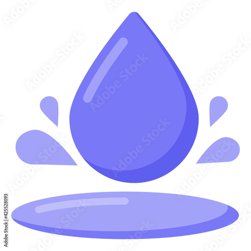 
An icon design of aqua drop 

