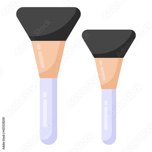 
Trendy design vector of makeup brushes icon

