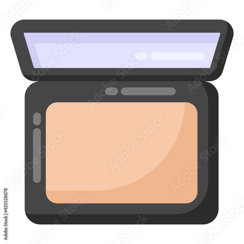 
Face contouring cosmetic kit icon, flat design vector 

