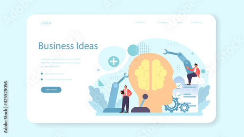 Innovation web banner or landing page. Idea of creative business solution