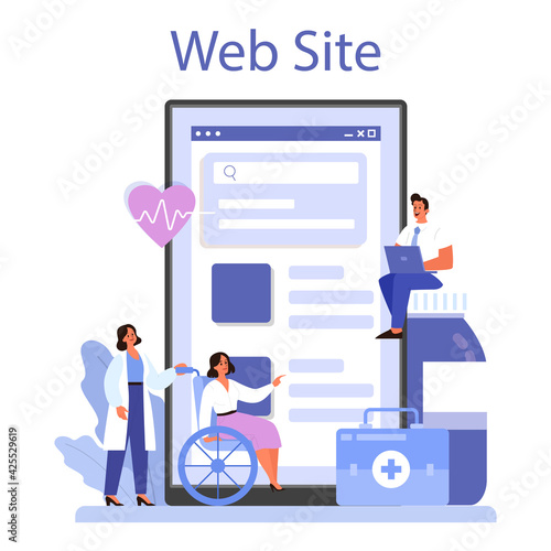 Health insurance online service or platform. Idea of security