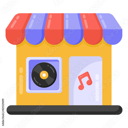 
A well designed flat icon of music studio 

