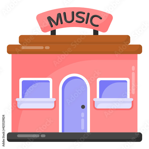 
A well designed flat icon of music studio 

