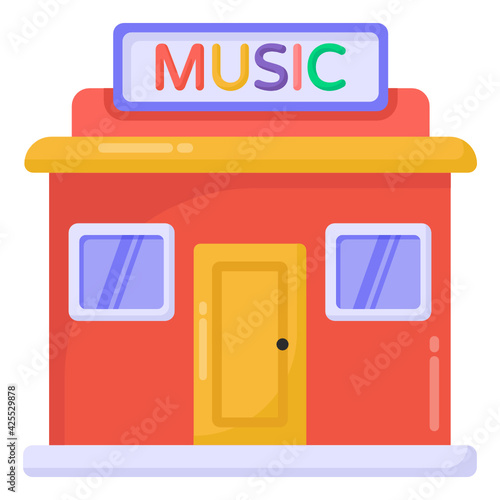 
A well designed flat icon of music studio 

