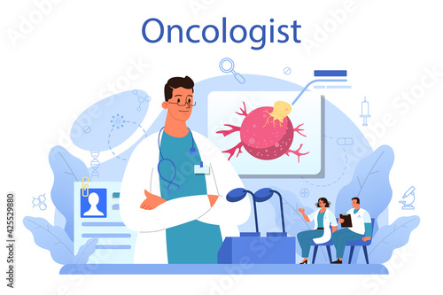 Professional oncologist. Cancer disease diagnostic and treatment.