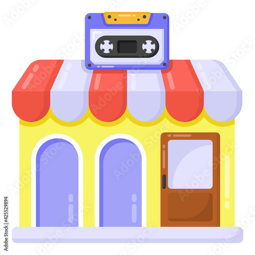 
A well designed flat icon of music studio 

