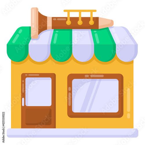 
A well designed flat icon of music studio 

