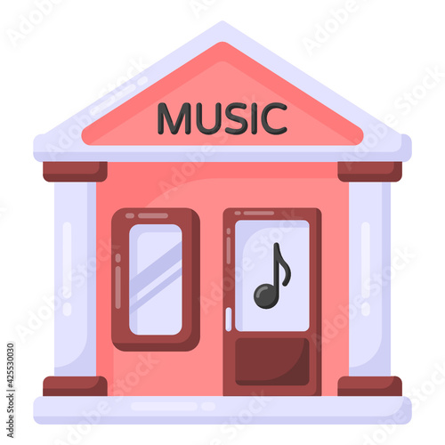 
A well designed flat icon of music studio 

