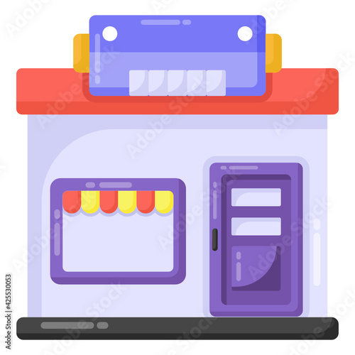 
A well designed flat icon of music studio 

