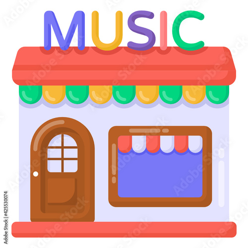 
A well designed flat icon of music studio 

