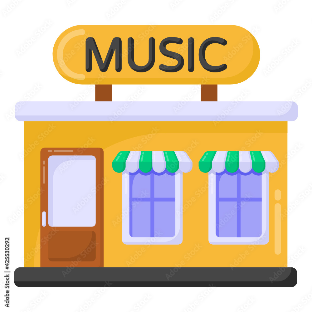 Obraz premium A well designed flat icon of music studio