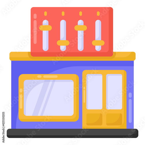 
A well designed flat icon of music studio 

