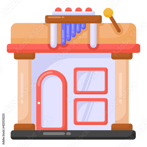 
A well designed flat icon of music studio 

