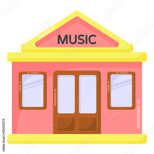 
A well designed flat icon of music studio 

