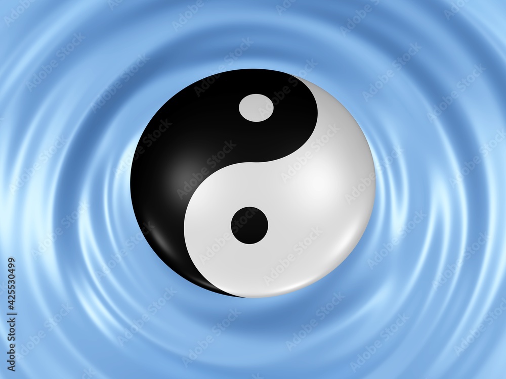 Yin und Yang - Symbol im Wasser Yin und Yang - Symbol im Wasser