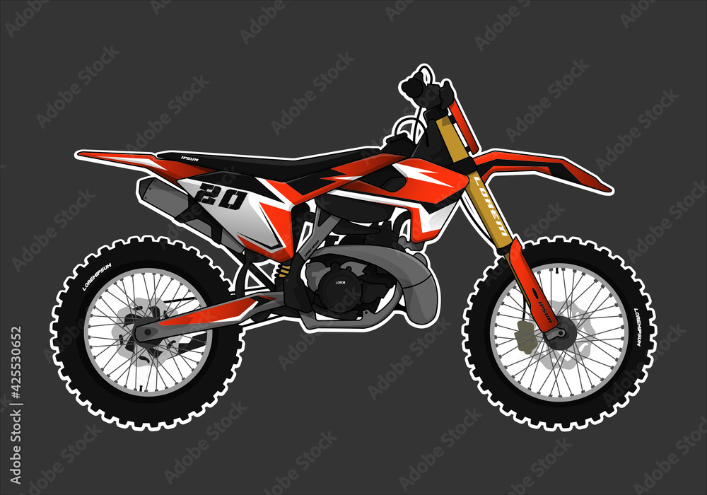 Sports bike motorcycle decal design template vector Sports bike motorcycle decal design template vector