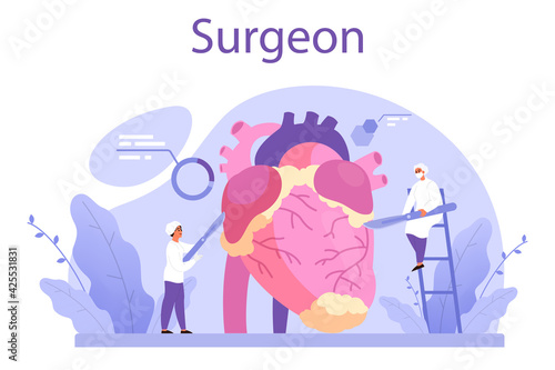 Surgeon concept. Doctor performing medical operations. Professional medical