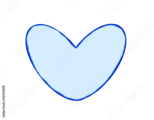 Realistic heart water design illustration