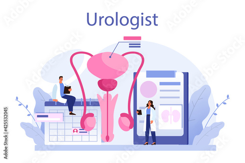 Urologist concept. Idea of kidney and bladder treatment, hospital care.