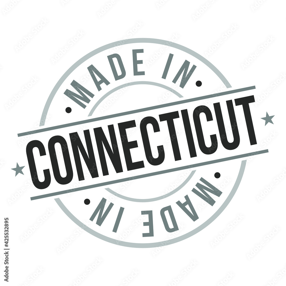 Made in Connecticut Stamp Logo Icon Symbol Design, Seal National Product Badge vector. Made in Connecticut Stamp Logo Icon Symbol Design, Seal National Product Badge vector.