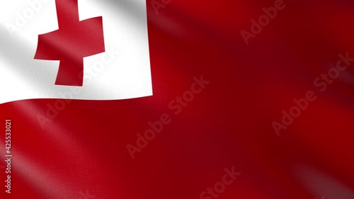 Flag of The Tonga. Flag's footages are rendered in real 3D software. Perfect for TV, Movies, social, HUD, presentations, webs etc.