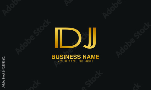 initial logo | DJ D J initial based abstract modern minimal creative logo, vector template image. luxury logotype logo, real estate homie logo. typography logo.font logo, lettering logo