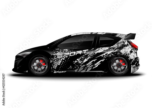 Abstract background racing sport car for wrap decal sticker design and vehicle livery