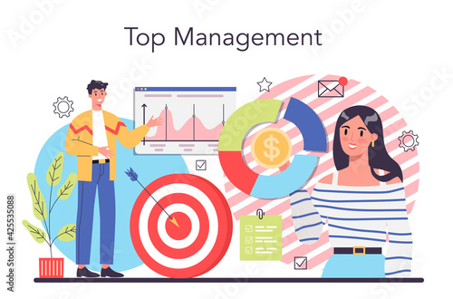Business top management concept. Successful strategy, motivation