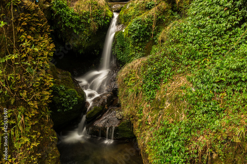 Beautiful landscape of water fall of North Sikkim, India.