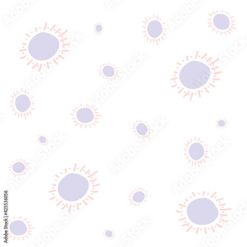 seamless pattern with suns. digital illustration. decor for decoration. Wallpaper for the children's room. rays of the sun. Clip art for scrapbooking. Weather sky. texture