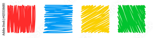 A set of textures for the background hand-drawn in different colors. For web design, mobile applications, interface, etc. Vector illustration