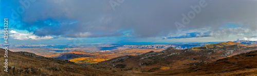 chatyr-dag plateau landscape in crimea on an autumn day
