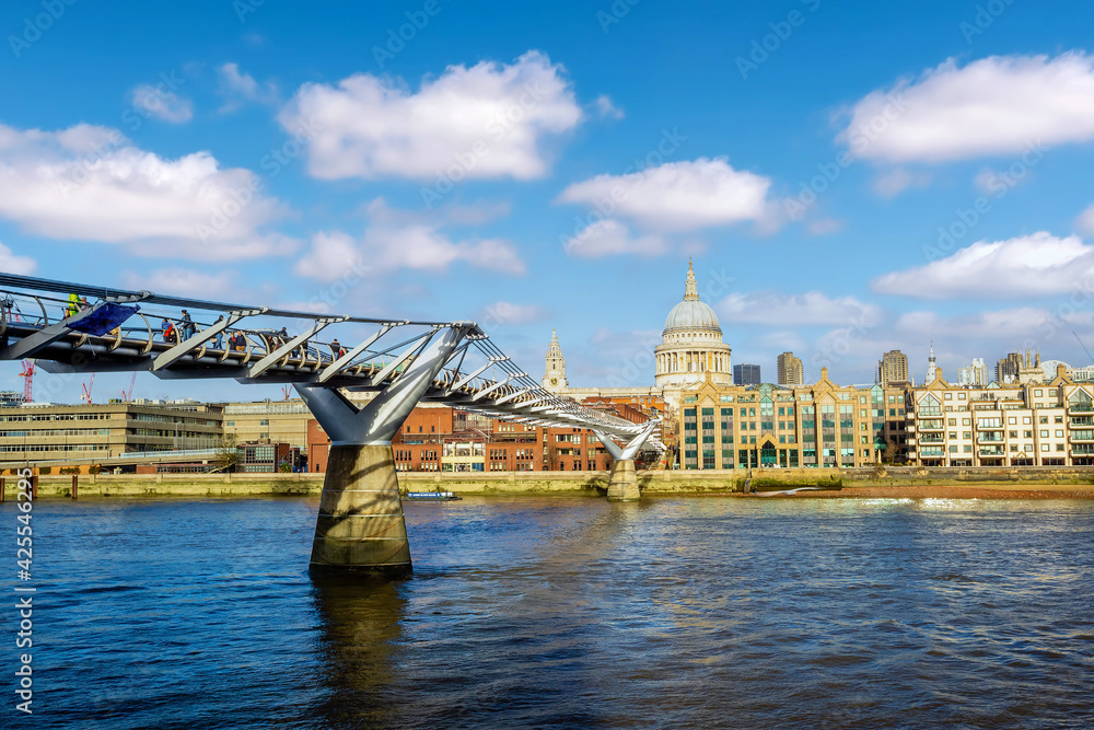 London city skyline with Saint Paul’s cathedral, cityscape in UK