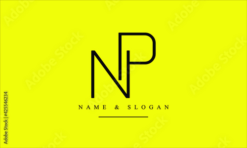 PN, NP, P, N abstract letters logo monogram