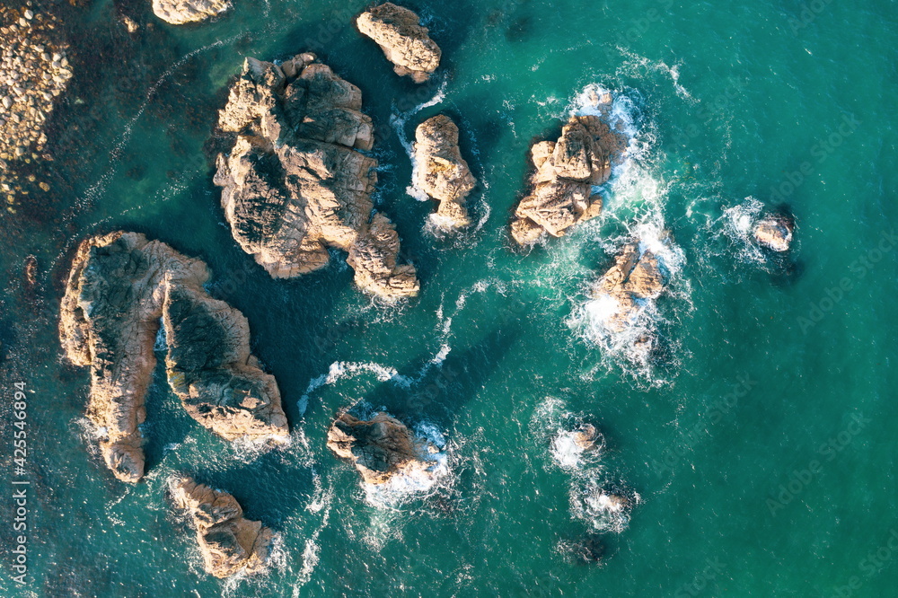 Kilfarrasy Beach Waterford coast line Ireland aerial amazing scenery view