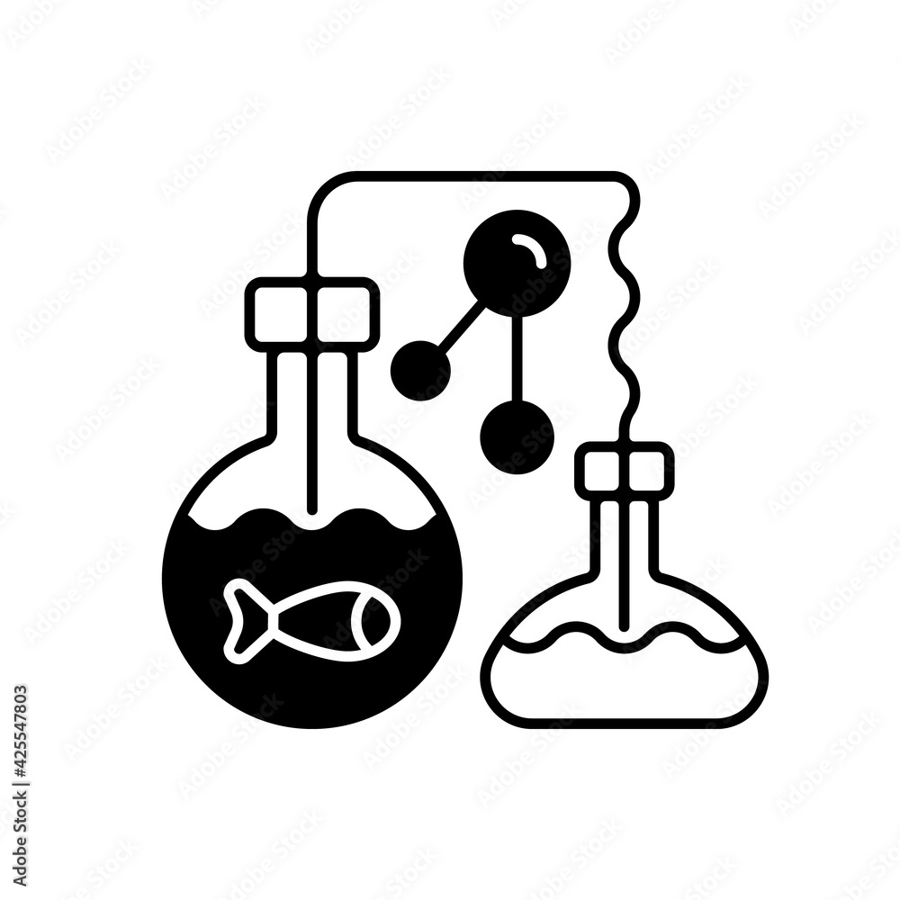 Obraz premium Marine chemistry black linear icon. Field of chemical oceanography studies chemistry of marine environments including influences. Outline symbol on white space. Vector isolated illustration