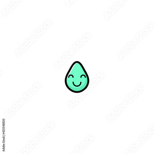 Cute Water Cartoon Character Vector Illustration Design. Outline, Cute, Funny Style. Recomended For Children Book, Cover Book, And Other.