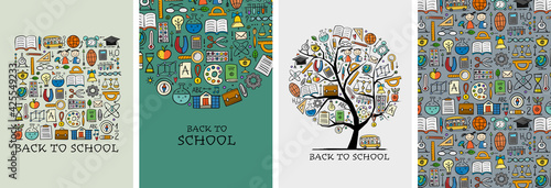 Back to School. Banner Design with place for text