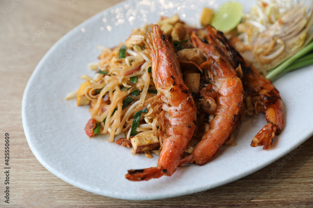 Thai food pad thai local food fried noodle with shrimp Thai food pad thai local food fried noodle with shrimp