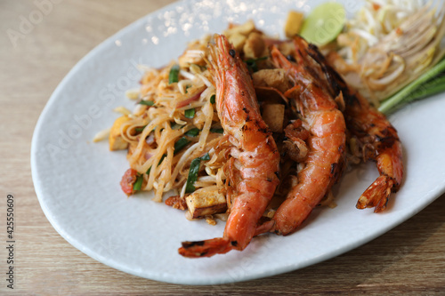 Thai food pad thai local food fried noodle with shrimp © Oran Tantapakul